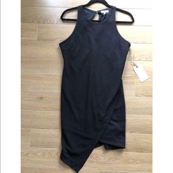 NWT- Leith Crepe Tank Black Mini Dress - Picture 2 of 4